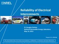 Reliability of Electrical Interconnects - Department of Energy - U.S. ...