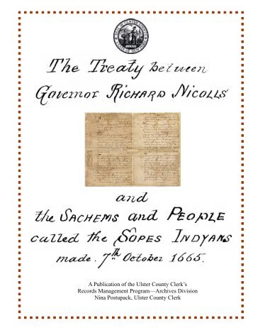 Draft Treaty Booklet.pub (Read-Only) - Ulster County Home Page