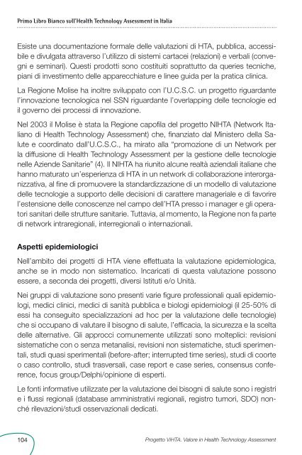 Primo Libro Bianco sull'Health Technology Assessment in ... - Ijph.it