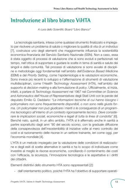 Primo Libro Bianco sull'Health Technology Assessment in ... - Ijph.it