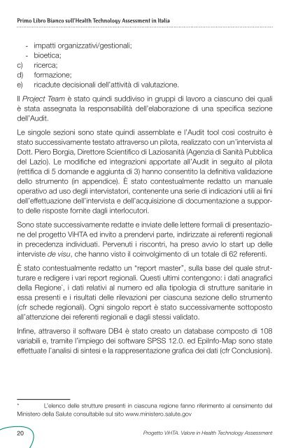 Primo Libro Bianco sull'Health Technology Assessment in ... - Ijph.it