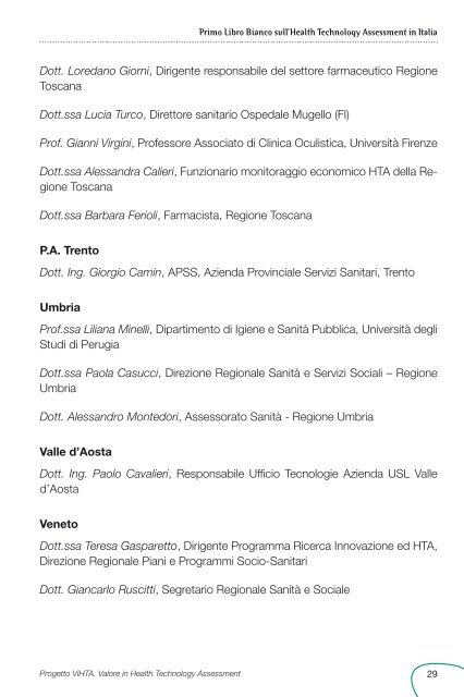 Primo Libro Bianco sull'Health Technology Assessment in ... - Ijph.it