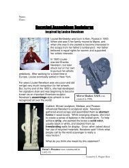 Louise Nevelson Sculpture Handout