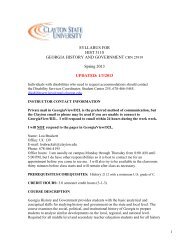 HIST 3110 Spring 2013 Syllabus - Faculty > Home - Clayton State ...