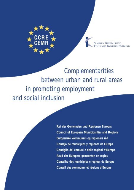 Complementarities between urban and rural areas in promoting ...