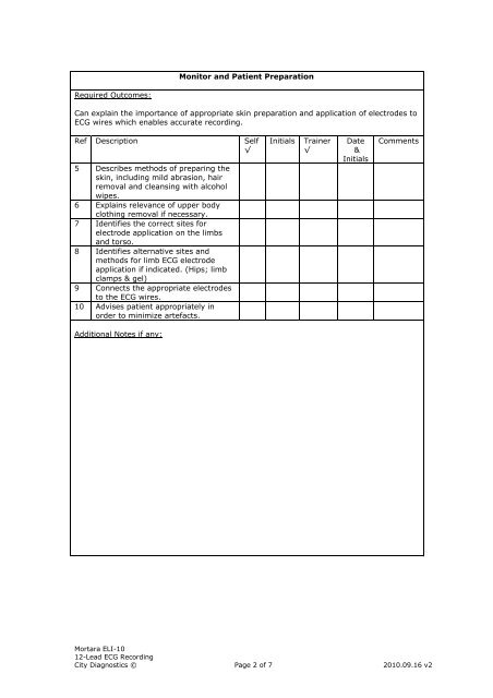 Functionality and Skills Checklist - London Bridge Hospital