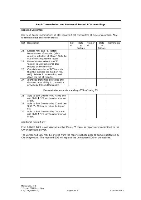 Functionality and Skills Checklist - London Bridge Hospital