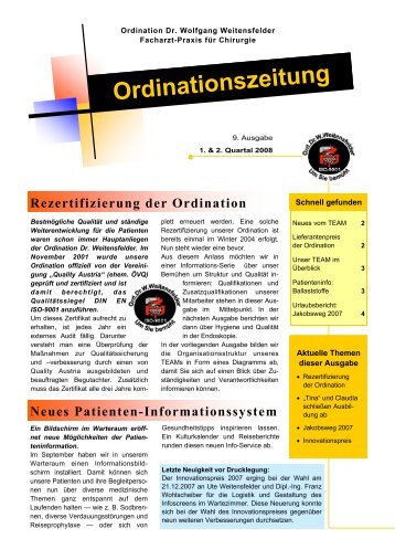 Ordinationszeitung - Ein Blick in eine chirurgische Endoskopie-Praxis