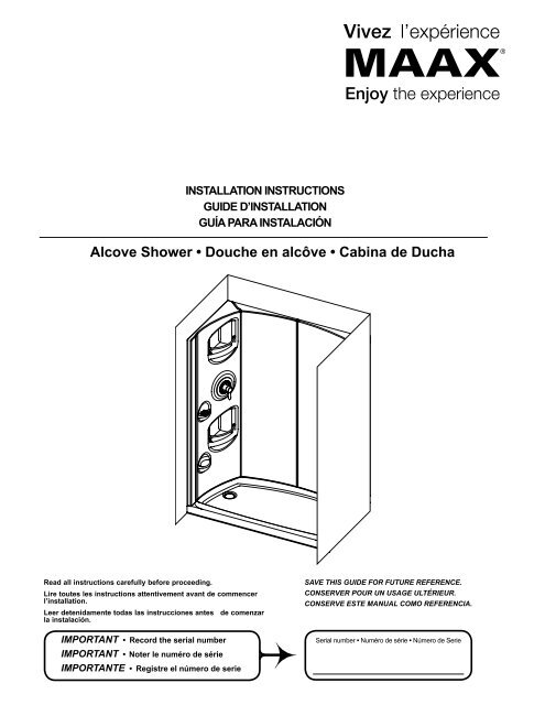 Alcove Shower A Douche En Alca Ve A Cabina De Ducha