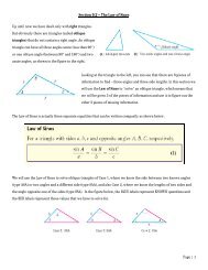 Section 9.2 â The Law of Sines