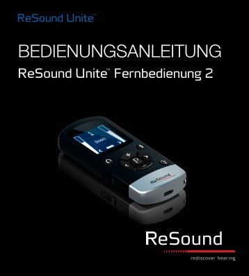 ReSound Unite Remote Control 2 - Bedienungsanleitung