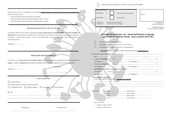 Modulo iscrizione scuole infanzia - Comune di Scandiano