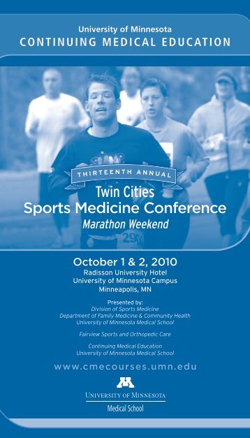 Twin Cities Sports Medicine - University of Minnesota Continuing ...