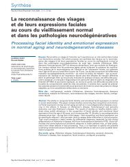 La reconnaissance des visages et de leurs expressions faciales au ...