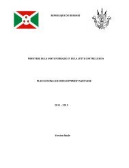 republique du burundi ministere de la sante publique et ... - COOPAMI