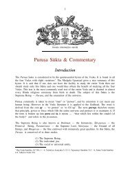 Purusha Suktha Commentary - Yajur Veda Australasia - Resources
