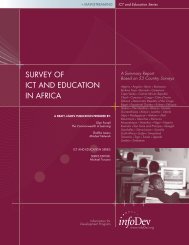 SURVEY OF ICT AND EDUCATION IN AFRICA - infoDev