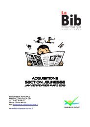 Liste des acquisitions section Jeunesse (janvier ... - Villeneuve sur Lot