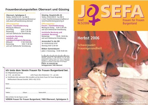 JOSEFA 2006/groÃÂ§ - Verein fÃ¼r Frauen
