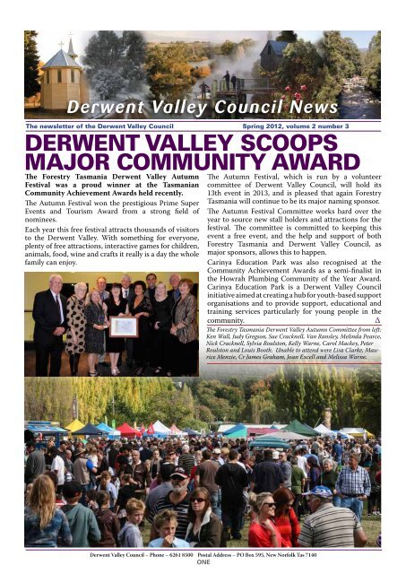 Spring 2012 - Vol 2. No 3 - Derwent Valley Council