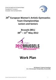 Work Plan - Gymnastics Results