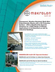 MAKROLON multi UV Special Grades - Sheffield Plastics