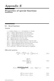 Appendix E: Properties of special functions