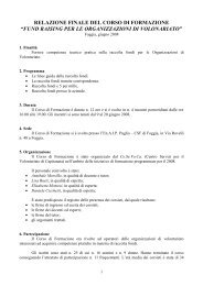 RELAZIONE FINALE DEL CORSO DI FORMAZIONE ... - Ce.Se.Vo.Ca.