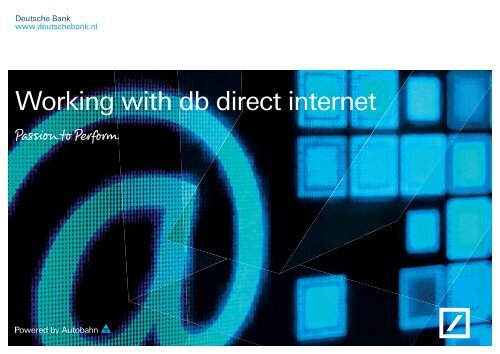 Working with db direct internet - Deutsche Bank