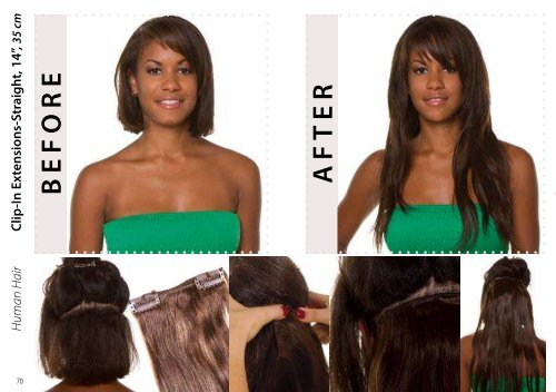 Clip-In Extensions Set, 14â/35 cm - Afro-American Beauty Shop