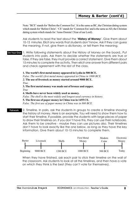 Teacher's Guide - The Curriculum Project