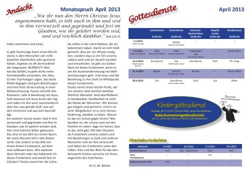 Gemeindebrief Kamen April 2013 - Mantel.indd - Der Schiefe Turm