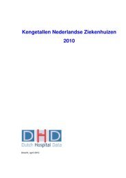 Kengetallen Nederlandse Ziekenhuizen 2010 - Dutch Hospital Data