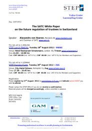 The SATC White Paper on the future regulation of trustees in ... - STEP