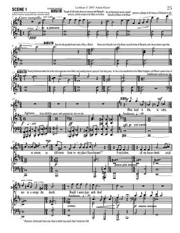 score PDF - Klein, Adam