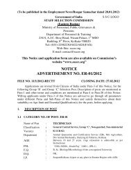 NOTICE ADVERTISEMENT NO. ER-01/2012 - STAFF SELECTION ...