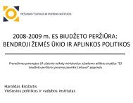 2008-2009 m. ES biudžeto peržiūra: Bendrosios žemės ūkio ...