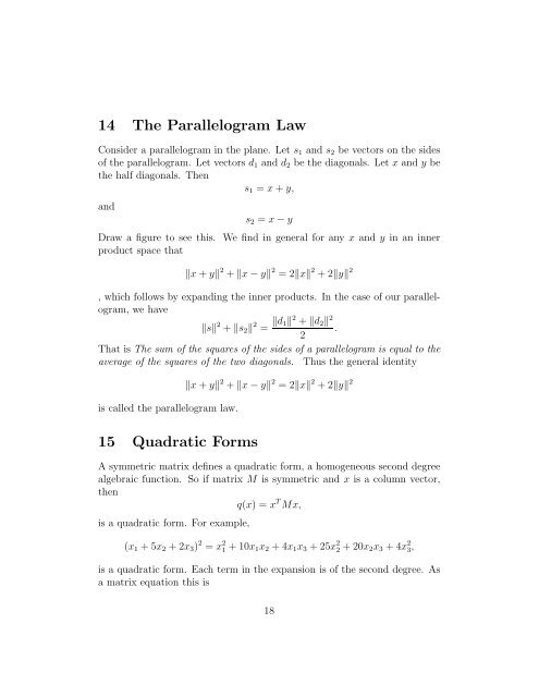 Topics In Linear Algebra and Its Applications - STEM2