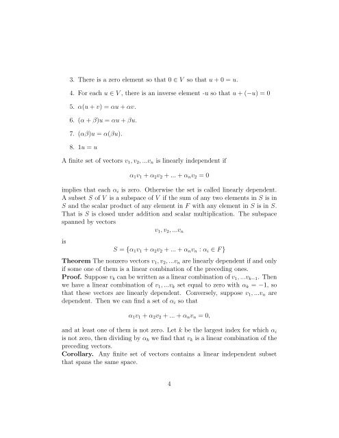 Topics In Linear Algebra and Its Applications - STEM2