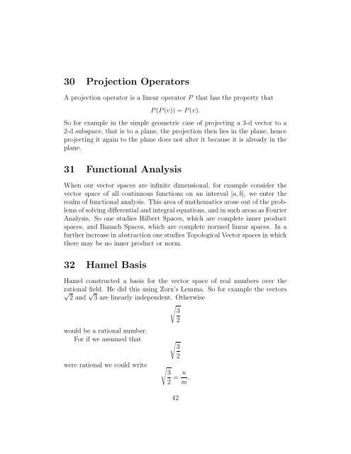 Topics In Linear Algebra and Its Applications - STEM2