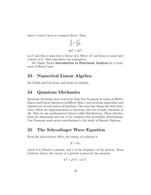 Topics In Linear Algebra and Its Applications - STEM2