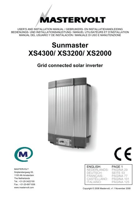 Sunmaster XS4300/ XS3200/ XS2000
