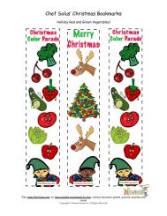 Chef Solus' Christmas Bookmarks - Nourish Interactive