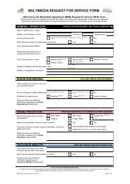 MULTIMEDIA REQUEST FOR SERVICE FORM - Jesus House