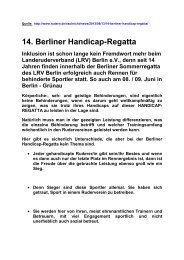 HANDICAP-Regatta 2013 - Wassersportverein Ennepetal e.V.