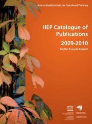 IIEP Catalogue of Publications 2009-2010 - IIEP - Unesco
