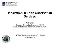 The evolving UK EO landscape - science & policy - NCEO - National ...