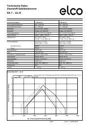 Technische Daten Zweistoff-Gebläsebrenner EK 7... GL-R 7GL-R