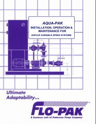 Duplex Variable Speed Systems - Patterson Pump Company