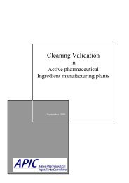 Cleaning Validation in Active pharmaceutical Ingredient ...